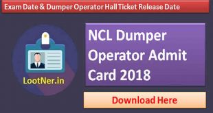 Download NCL admit card 2018-2019